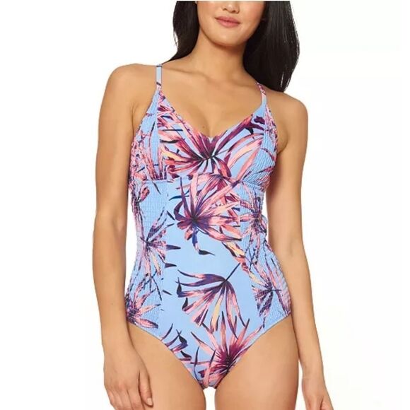 Jessica Simpson Palmy Days One Piece Swimsuit - Picture 1 of 11